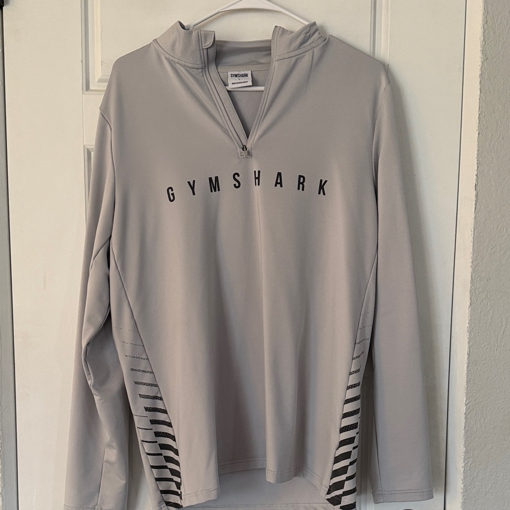 Gymshark Light Gray Half-Zip Top